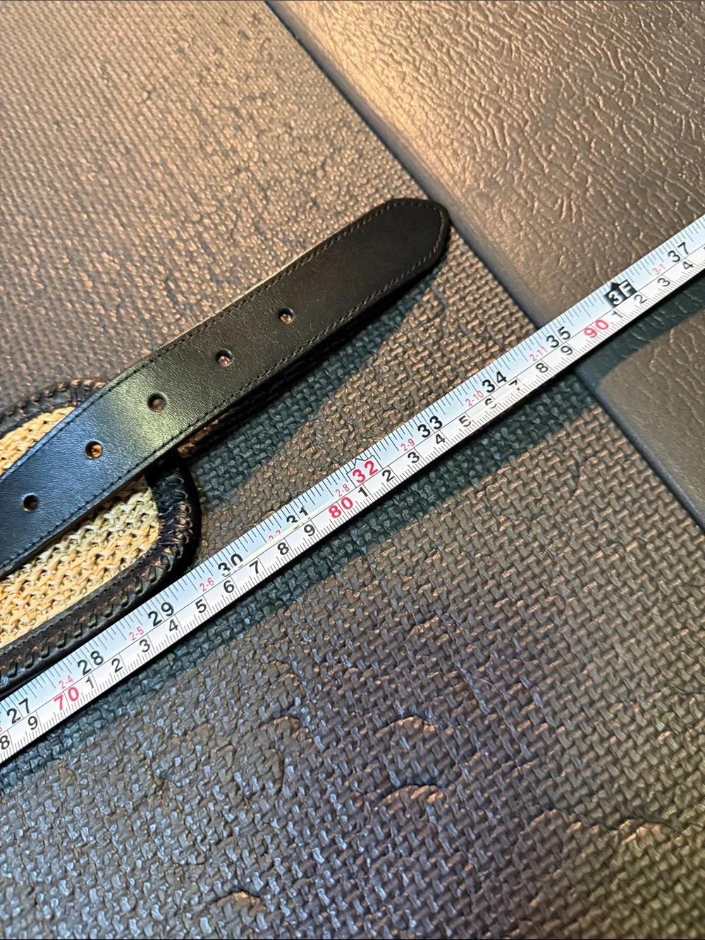 Adjustable Black and Tan Woven Strap for women